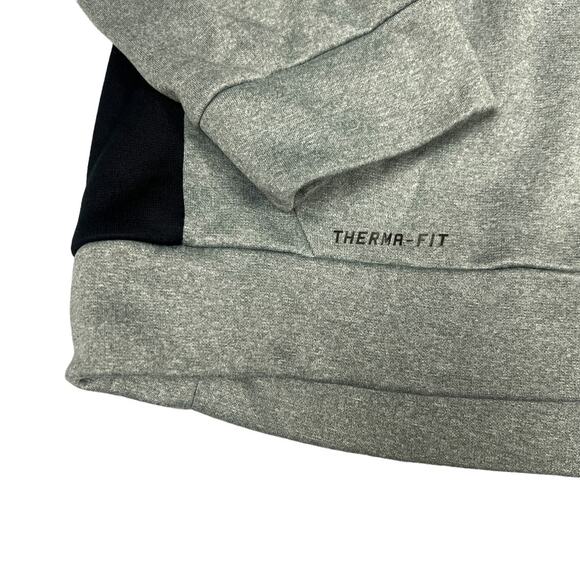 Nike Hoodie Sweatshirt Therma-Fit Light Grey Black Long Sleeve Activewear Large - Picture 10 of 12